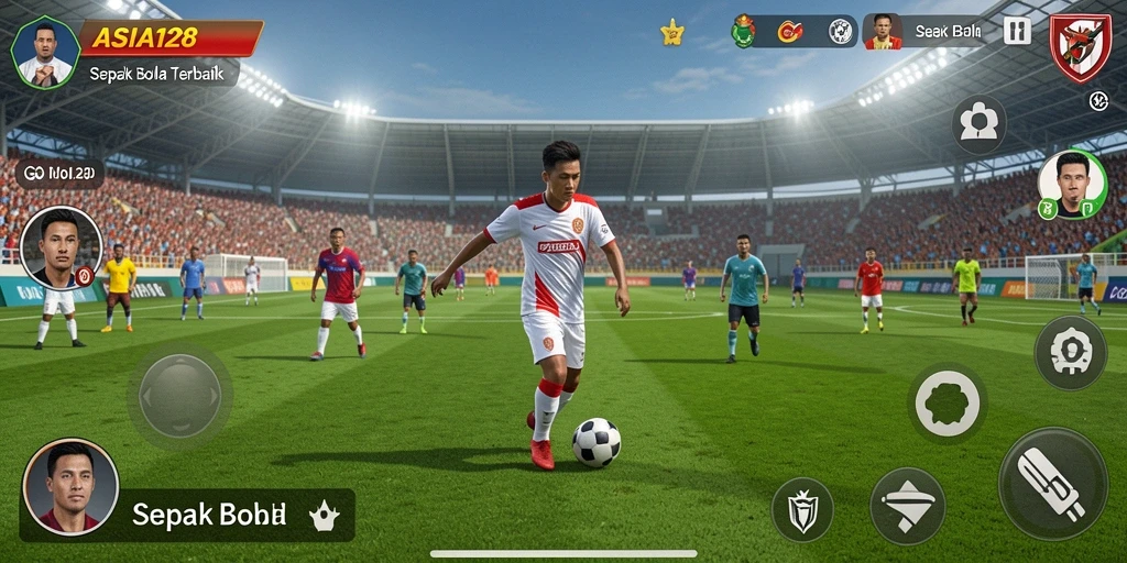 Tampilan utama game Sepak Bola ASIA128 dengan antarmuka yang menarik.