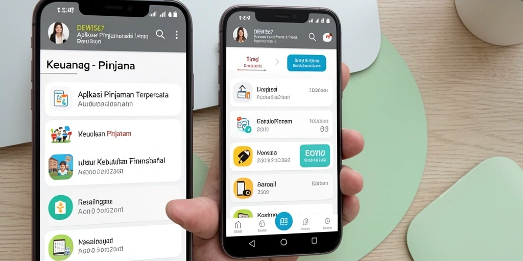 Screenshot utama DEWI567 menampilkan antarmuka aplikasi Pinjaman yang user-friendly.