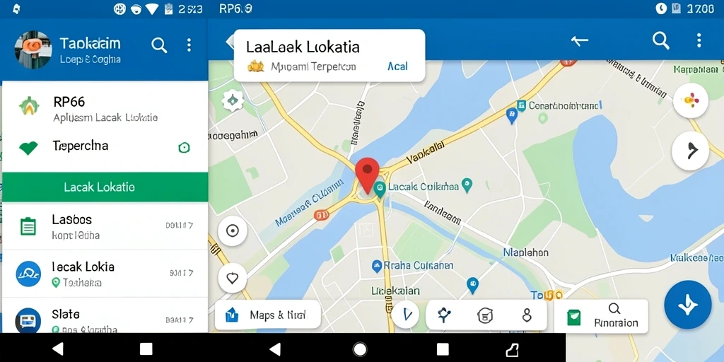 Tampilan antarmuka utama RP66 dengan peta dan lokasi terkini.
