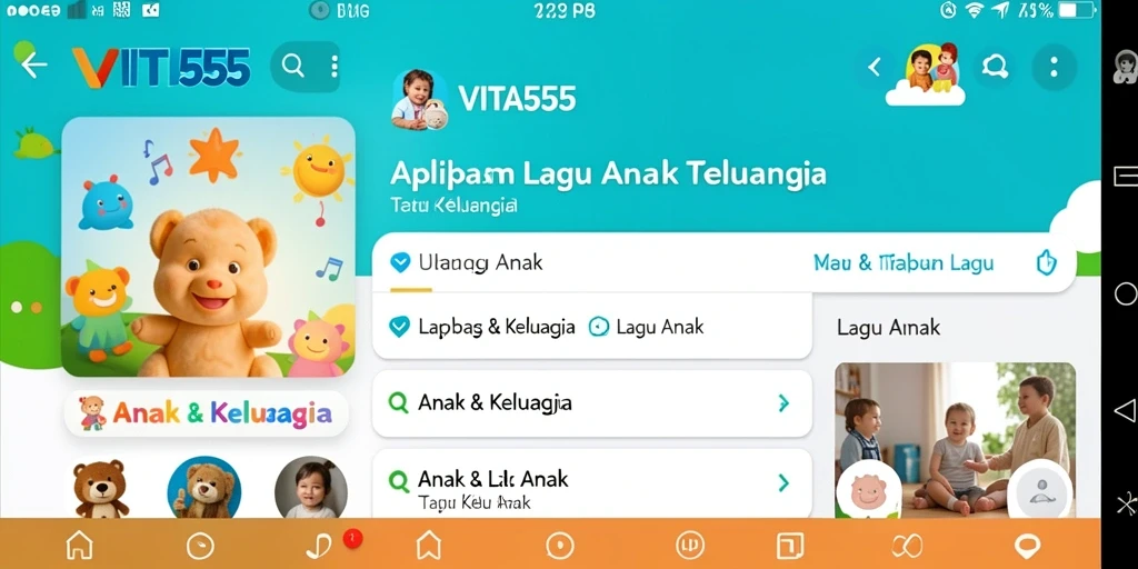 Antarmuka VITA555 yang ramah anak dan penuh warna.