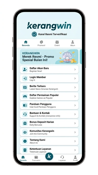Tampilan kanal resmi kerangwin